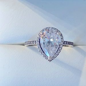 Pandora Teardrop Ring — Size 7.5